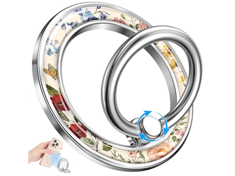 Poignée pour téléphone — Magnetic Phone Ring Holder Compatible with MagSafe - Removable Grip St