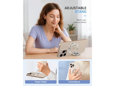 Poignée pour téléphone — Magnetic Phone Ring Holder Compatible with MagSafe - Removable Grip St