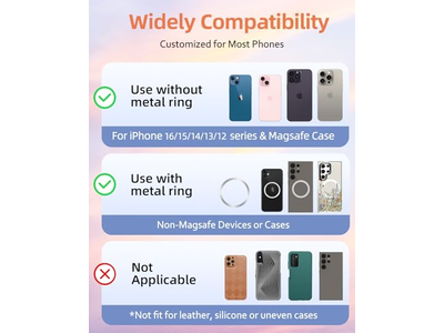 Poignée pour téléphone — Magnetic Phone Ring Holder Compatible with MagSafe