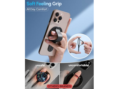 Poignée pour téléphone — Magnetic Phone Ring Holder Detachable for iPhone 16