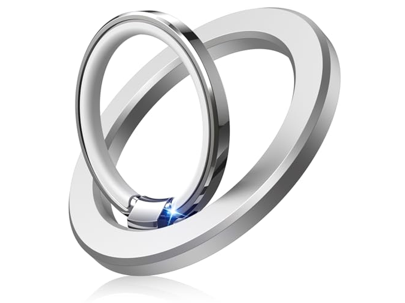Poignée pour téléphone — Magnetic Phone Ring Holder for Cell Phones Two-Sided Stand Silver