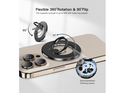 Poignée pour téléphone — Magnetic Phone Ring Holder for Mag-Safe 360 Freely Rotation