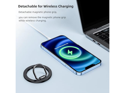 Poignée pour téléphone — Magnetic Phone Ring Holder for MagSafe Adjustable Grip Stand Removab