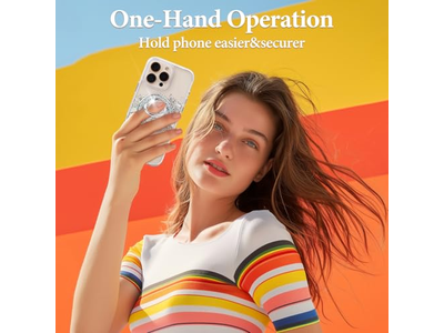 Poignée pour téléphone — Magnetic Phone Ring Holder Stand with MagSafe Accessory Silver