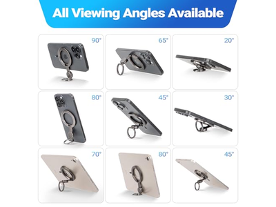 Poignée pour téléphone — Magnetic Phone Ring Holder with Grip and Kickstand Compatible with Mag