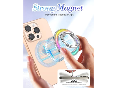 Poignée pour téléphone — Magnetic Phone Ring Holder with Removable Finger Grip - Glitter Design