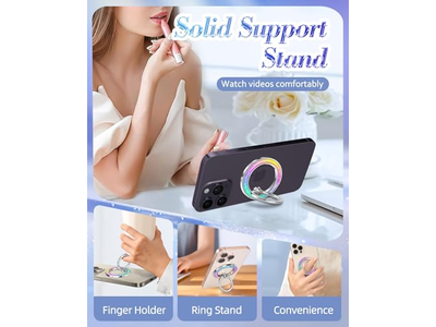 Poignée pour téléphone — Magnetic Phone Ring Holder with Removable Finger Grip - Glitter Design