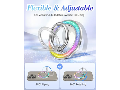 Poignée pour téléphone — Magnetic Phone Ring Holder with Removable Finger Grip - Glitter Design