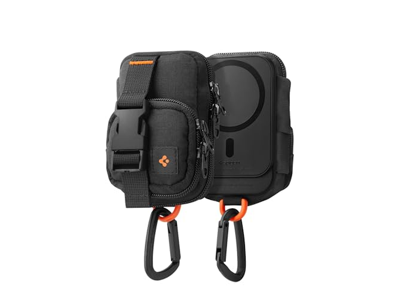 Portefeuille — Magnetic Pouch Organizer for SSD and Card Storage with Clip - Black