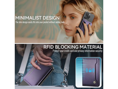 Portefeuille — Magnetic RFID Blocking Card Holder Compatible with MagSafe Phones Pur