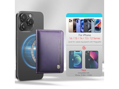 Portefeuille — Magnetic RFID Blocking Card Holder Compatible with MagSafe Phones Pur