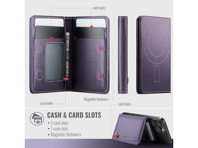 Portefeuille — Magnetic RFID Blocking Card Holder Compatible with MagSafe Phones Pur