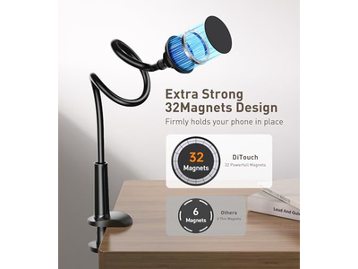 Support pour téléphone — Magnetic Stand Tabletop Clamp 360 Rotation Adjustable