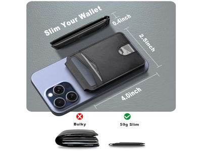 Portefeuille — Magnetic Wallet and Card Holder Compatible with Magsafe for iPhone - B