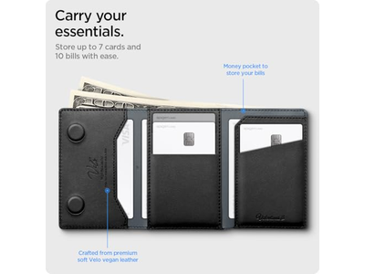 Portefeuille — Magnetic Wallet Card Holder Cash Trifold Wallet Stand for MagSafe