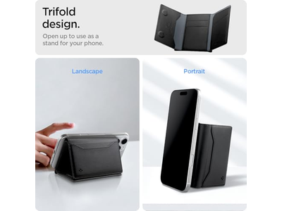 Portefeuille — Magnetic Wallet Card Holder Cash Trifold Wallet Stand for MagSafe