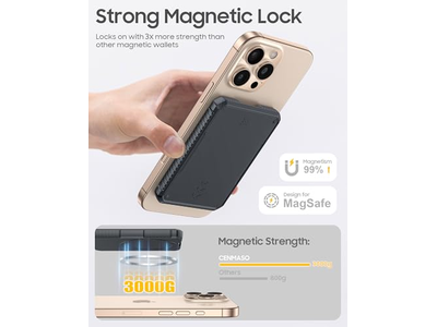 Portefeuille — Magnetic Wallet Card Holder Holds 6-7 Cards RFID Blocking Ultra-Sli