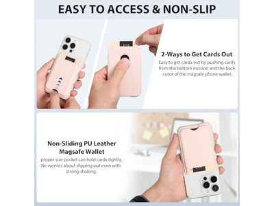 Portefeuille — Magnetic Wallet Compatible with MagSafe 2-Pack Card Holder for iPhone