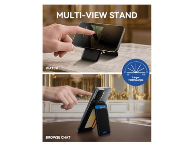 Portefeuille — Magnetic Wallet for iPhone 5 Card Holder with Stand RFID Blocking B