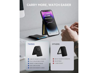 Portefeuille — Magnetic Wallet for iPhone 5 Card Holder with Stand RFID Blocking B