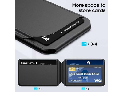 Portefeuille — Magnetic Wallet for iPhone Adjustable Leather Card Holder RFID Block
