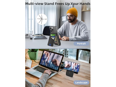 Portefeuille — Magnetic Wallet for iPhone with Find My 6 Card Holder RFID Blocking