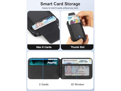 Portefeuille — Magnetic Wallet for iPhone Works with Find My Adjustable Stand 9 Ca