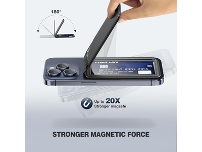 Portefeuille — Magnetic Wallet for Phone Adjustable Leather Card Holder and Stand