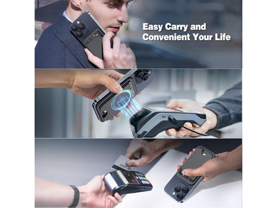 Portefeuille — Magnetic Wallet for Phone Adjustable Leather Card Holder and Stand