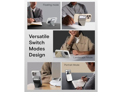 Portefeuille — Magnetic Wallet Stand with Angle Adjustment and MagSafe Compatibility