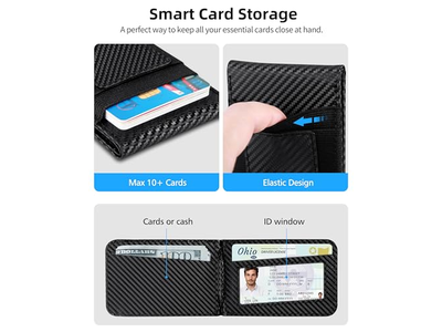 Portefeuille — Magnetic Wallet Stand with ID Window and 4 Card Slots RFID Blocking