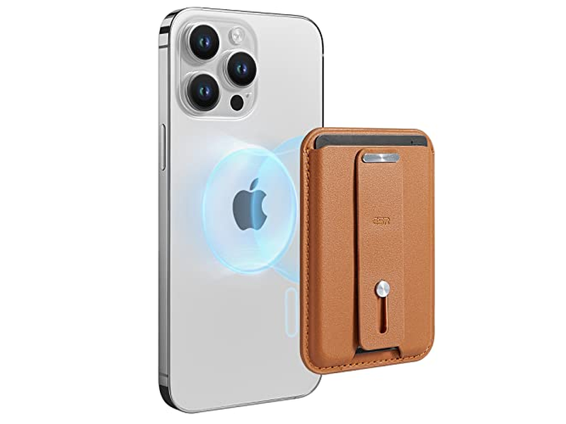 Portefeuille — Magnetic Wallet with 3-Card Holder and Finger Loop Vegan Leather Bro