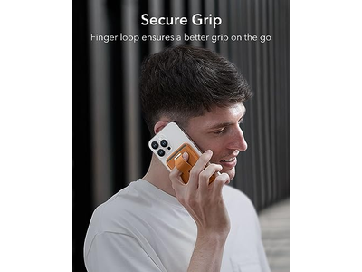 Portefeuille — Magnetic Wallet with 3-Card Holder and Finger Loop Vegan Leather Bro