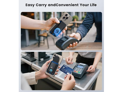 Portefeuille — Magnetic Wallet with Adjustable 360degree Ring and RFID Blocking Flap