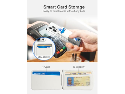 Portefeuille — Magnetic Wallet with Adjustable Phone Stand RFID Blocking Fits 6 Car