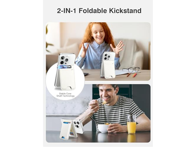 Portefeuille — Magnetic Wallet with Adjustable Phone Stand RFID Blocking Fits 6 Car