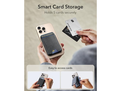 Portefeuille — Magnetic Wallet with Adjustable Stand for iPhone 5 Card Holder Black