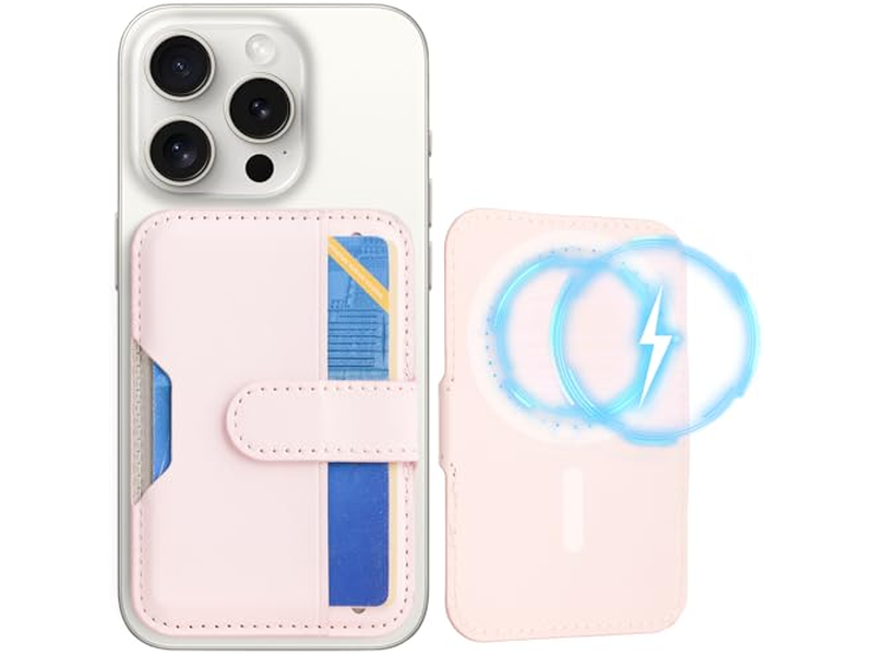 Portefeuille — Magnetic Wallet with Card Holder for Magsafe Compatible Phones - Pink