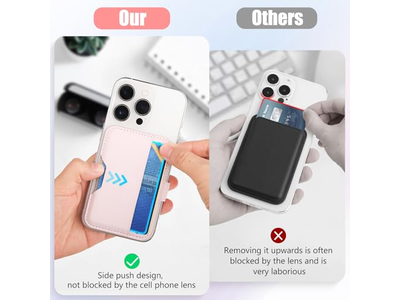 Portefeuille — Magnetic Wallet with Card Holder for Magsafe Compatible Phones - Pink