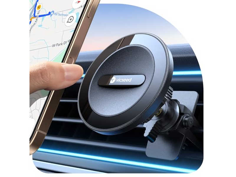 Support pour téléphone — MagSafe Car Mount Black Strongest Magnetic Phone Holder