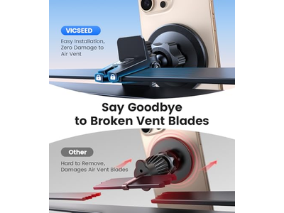 Support pour téléphone — MagSafe Car Mount Black Strongest Magnetic Phone Holder