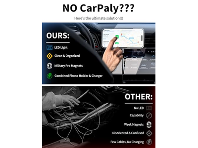 Chargeur — MagSafe Car Mount Charger 3 in 1 Wireless Car Charger