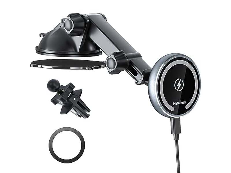Support pour téléphone — MagSafe Car Mount Charger Auto-Alignment Phone Holder