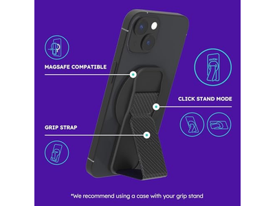 Poignée pour téléphone — MagSafe Phone Grip and Kickstand 3-in-1 Holder for Smartphones
