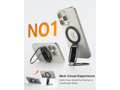 Poignée pour téléphone — MagSafe Phone Grip and Kickstand with Finger Loop 4-in-1 Holder