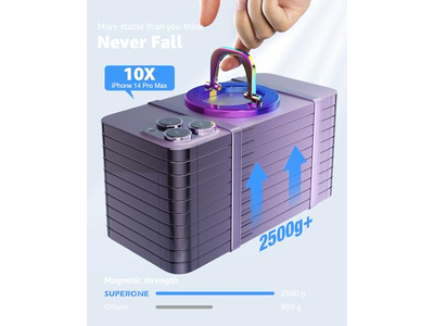 Poignée pour téléphone — MagSafe Phone Grip Magnetic Ring Holder with Adjustable Stand Colorf