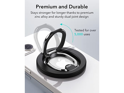 Poignée pour téléphone — MagSafe Phone Grip with Adjustable Stand for Smartphones 2 Metal Ring