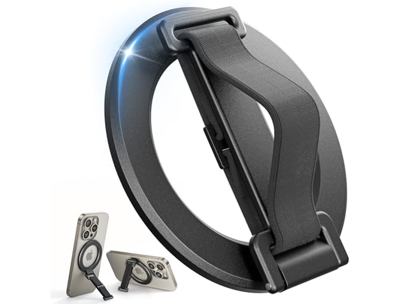 Poignée pour téléphone — MagSafe Phone Grip with Finger Strap Removable MagSafe Ring Holder