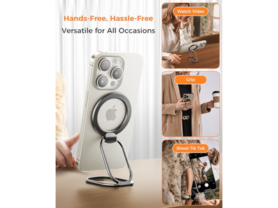 Poignée pour téléphone — MagSafe Phone Ring Holder Adjustable Magnetic Kickstand