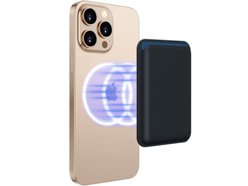 Portefeuille — MagSafe Wallet 3 Card Holder RFID Blocking Slim Magnetic Wallet - B